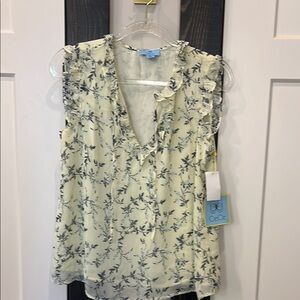 CeCe Women's Cream Floral Top